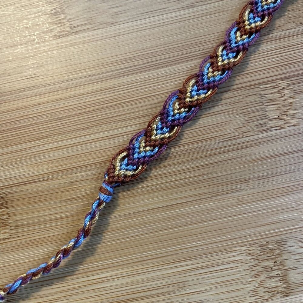 Reagan Bracelet, anklet, trendy, comfortable, tie, embroidery thread, woven, gif - Picture 2 of 3